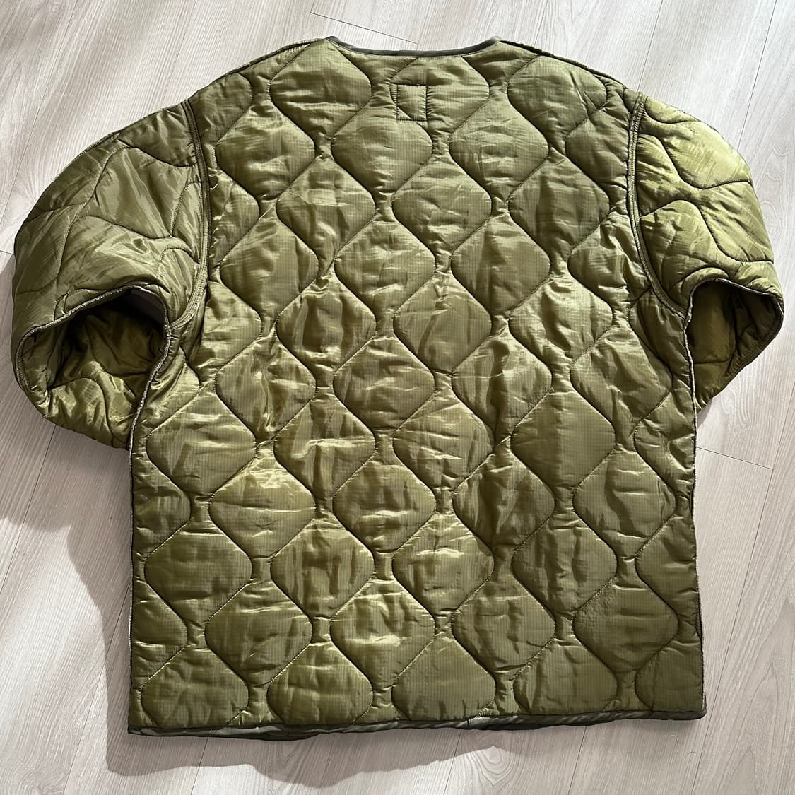 빈티지 밀리터리 오버핏 퀼팅 코트 깔깔이 내피 상품이미지8