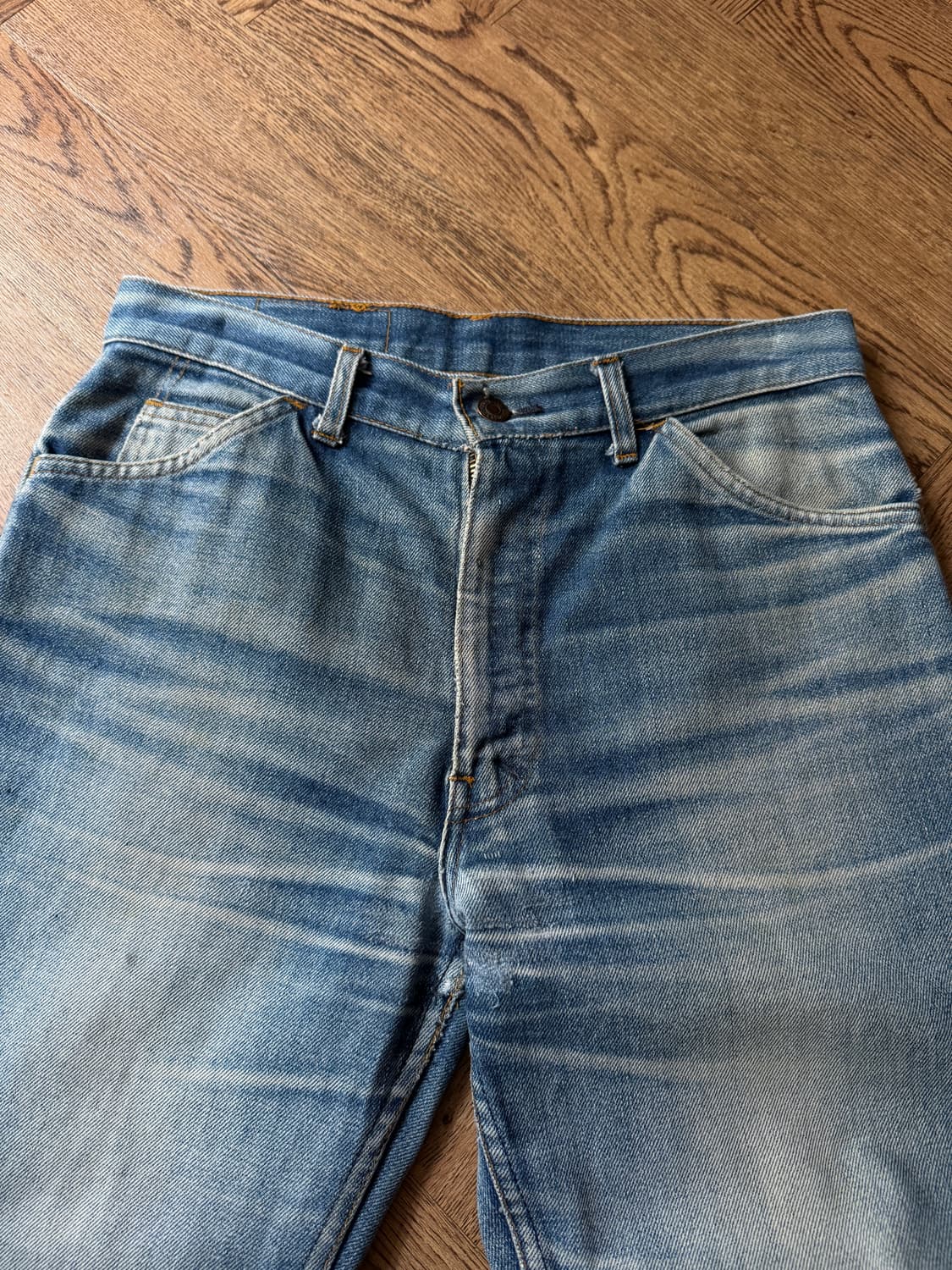 [30]70's 리바이스 USA 벨바텀 페이딩 부츠컷 데님 팬츠 상품이미지3