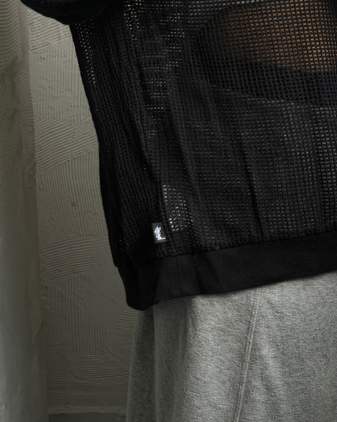 Stussy 스투시 코튼 메쉬 롱 슬리브 블랙컬러 상품이미지3