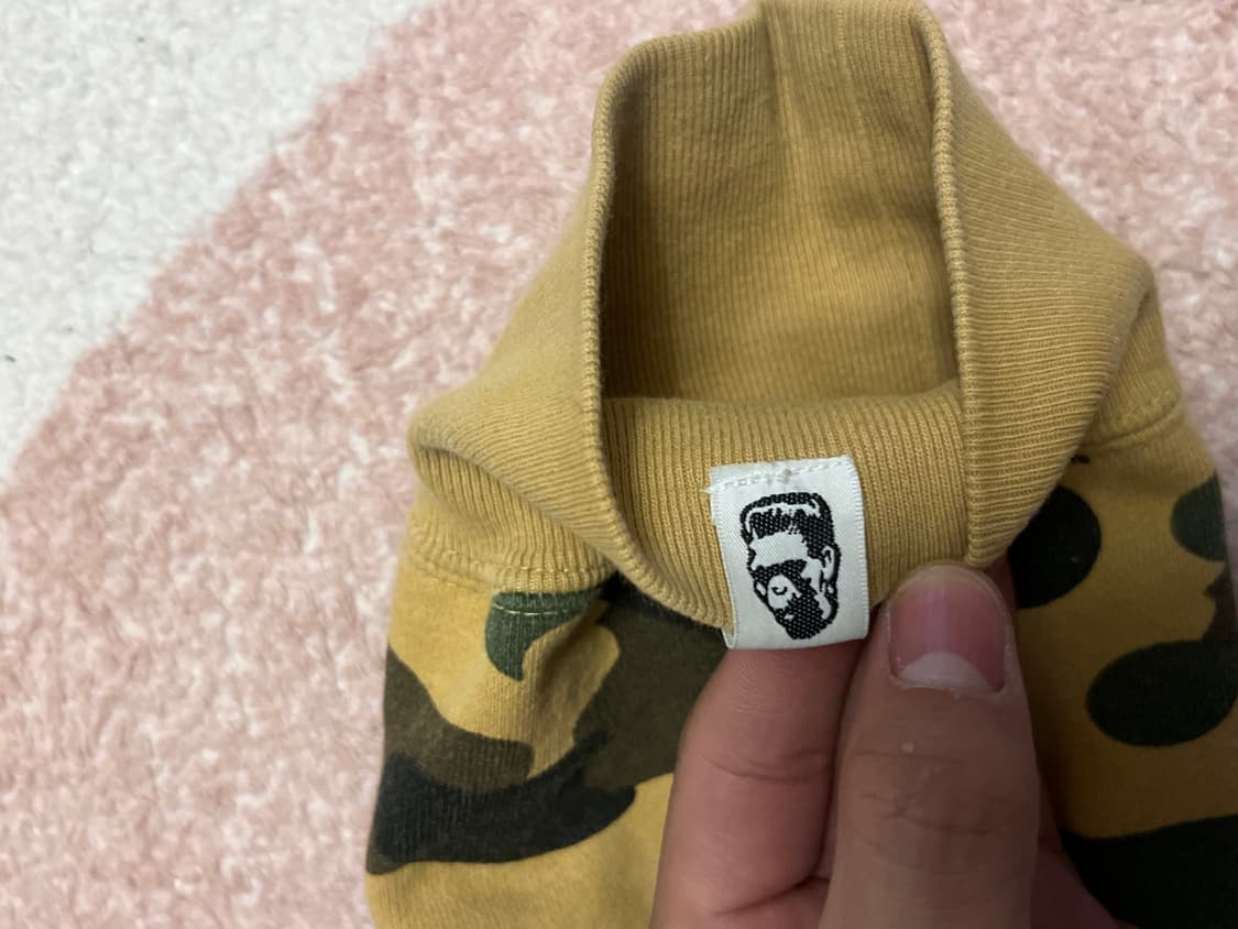 베이프 황계 xxl PONR 퍼스트 카모 세컨드 샤크 풀 집 후드 옐로우 상품이미지10