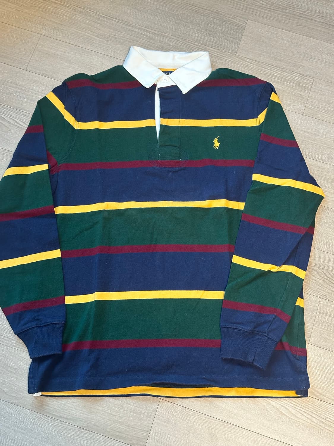 (M) 폴로 랄프로렌 럭비 티셔츠 멀티 그린 상품이미지1