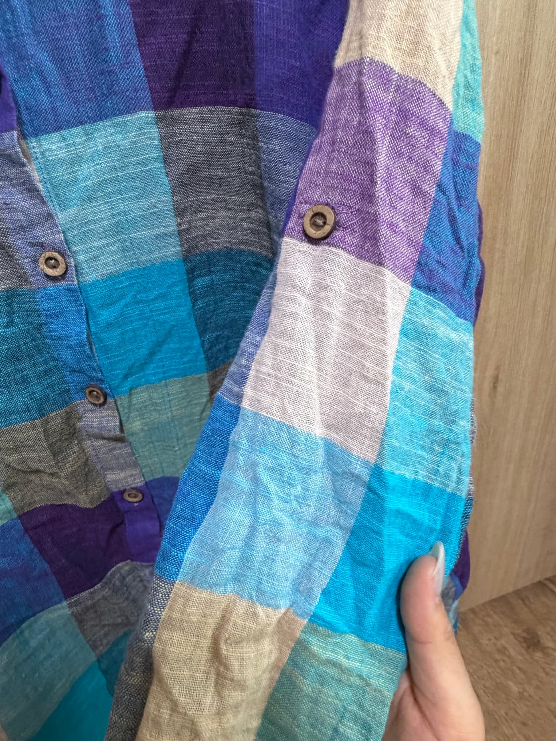 모리걸 체크 블라우스 셔츠 하구미 스즈코 상품이미지5