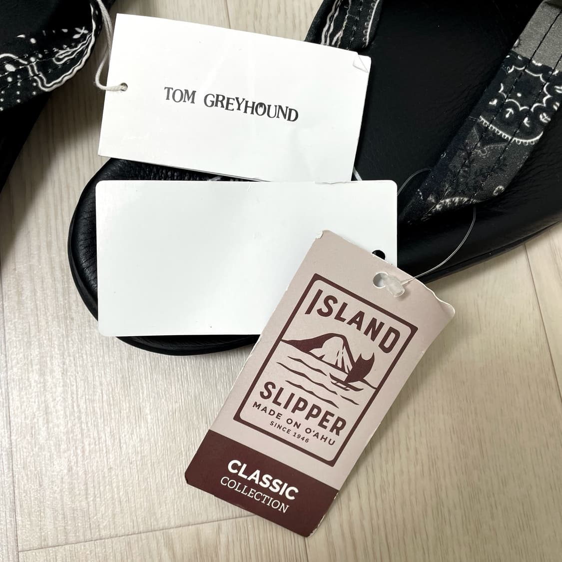 아일랜드/ 블랙 레더 페이즐리 슬리퍼/ 11 상품이미지4