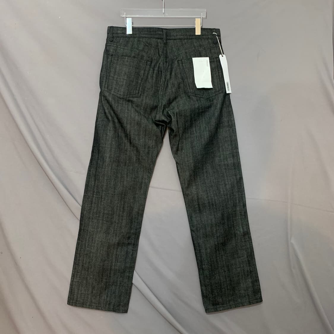 새상품 L 32인치 유니폼브릿지 셀비지 블랙 데님 청바지 상품이미지3