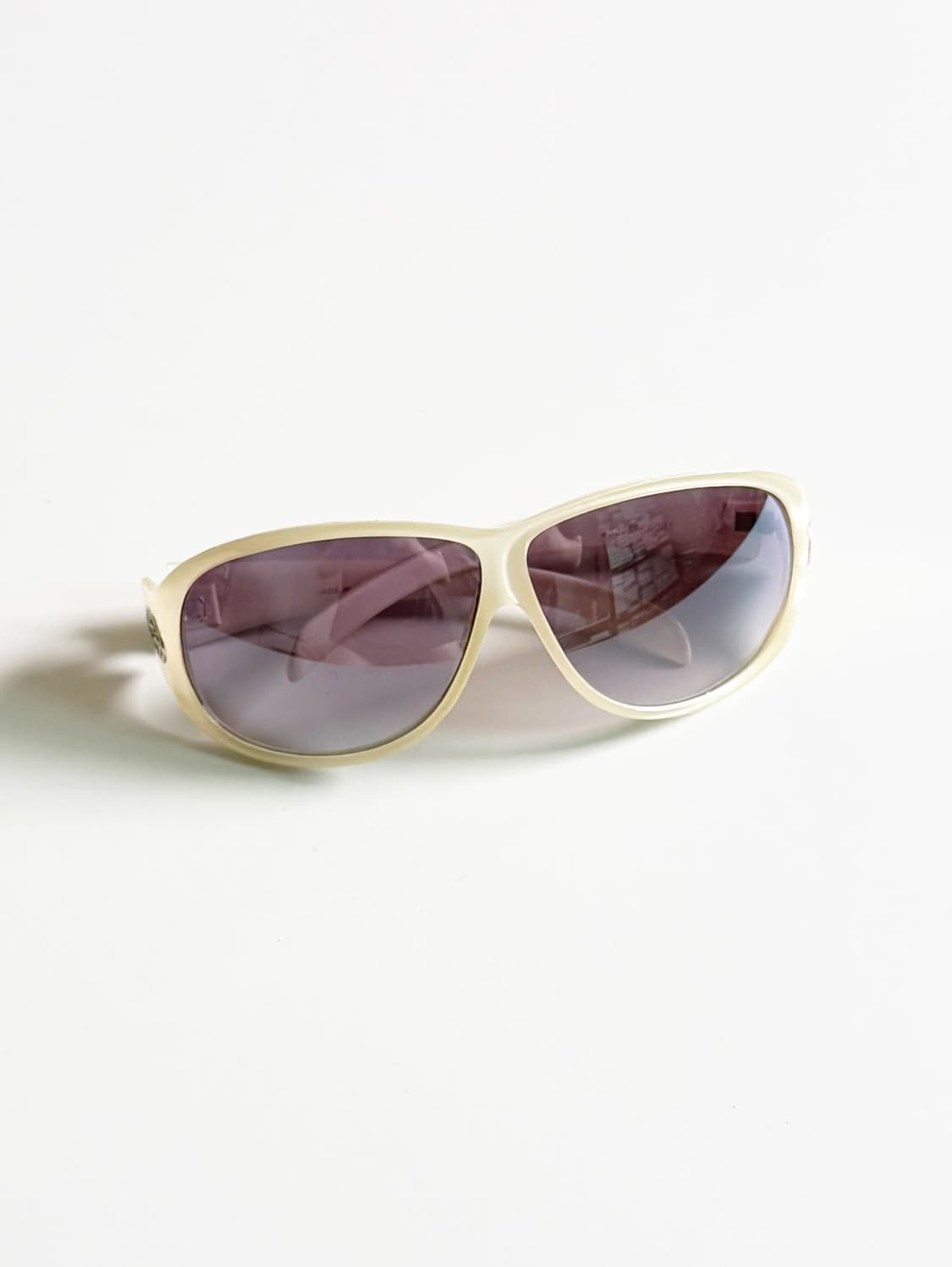 아이보리 오버사이드 스퀘어 프레임 빈티지 선글라스 상품이미지1