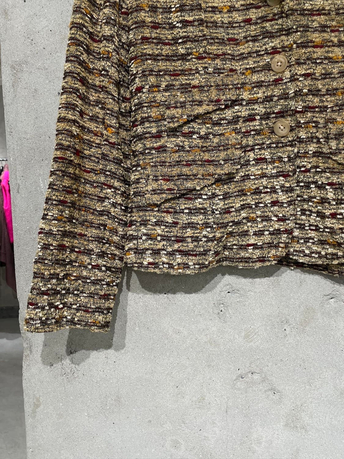 니들스 스트라이프 레이온 혼방 트위드 자켓 상품이미지4