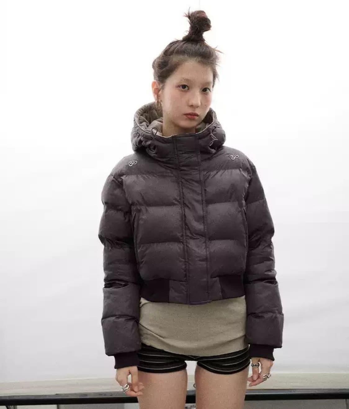 아키하라 숏패딩 퍼플 상품이미지1