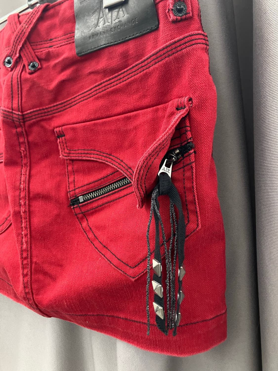 알마니 익스체인지 지퍼 절개 미니스커트  상품이미지4