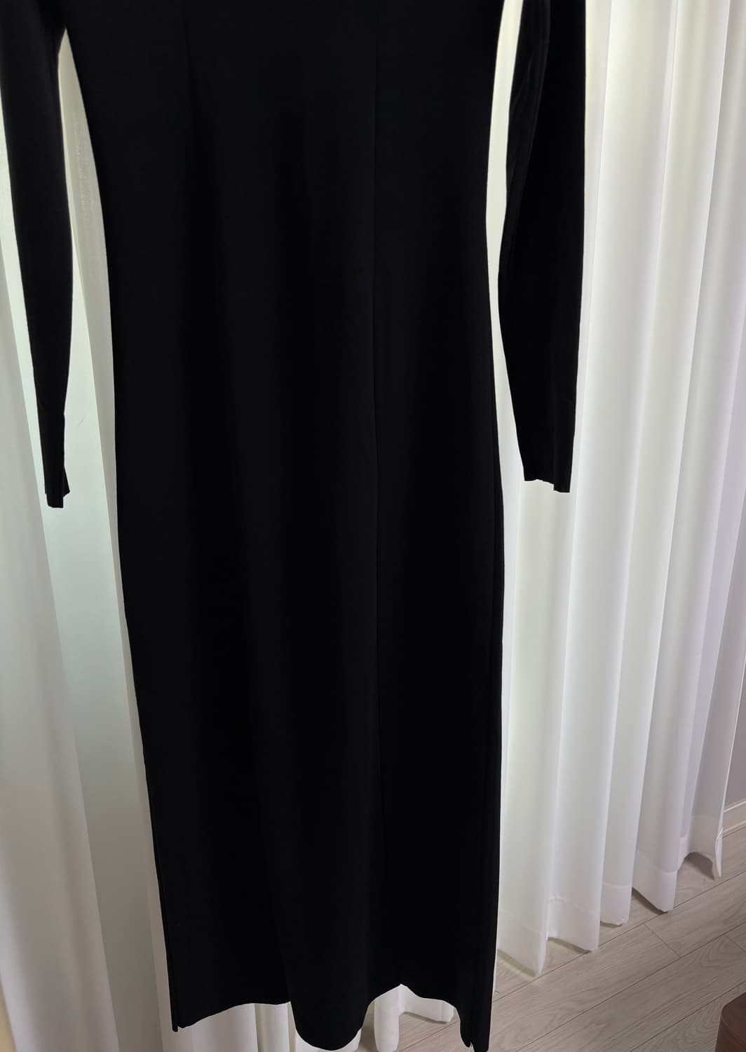 the wave 블랙 롱원피스 상품이미지2