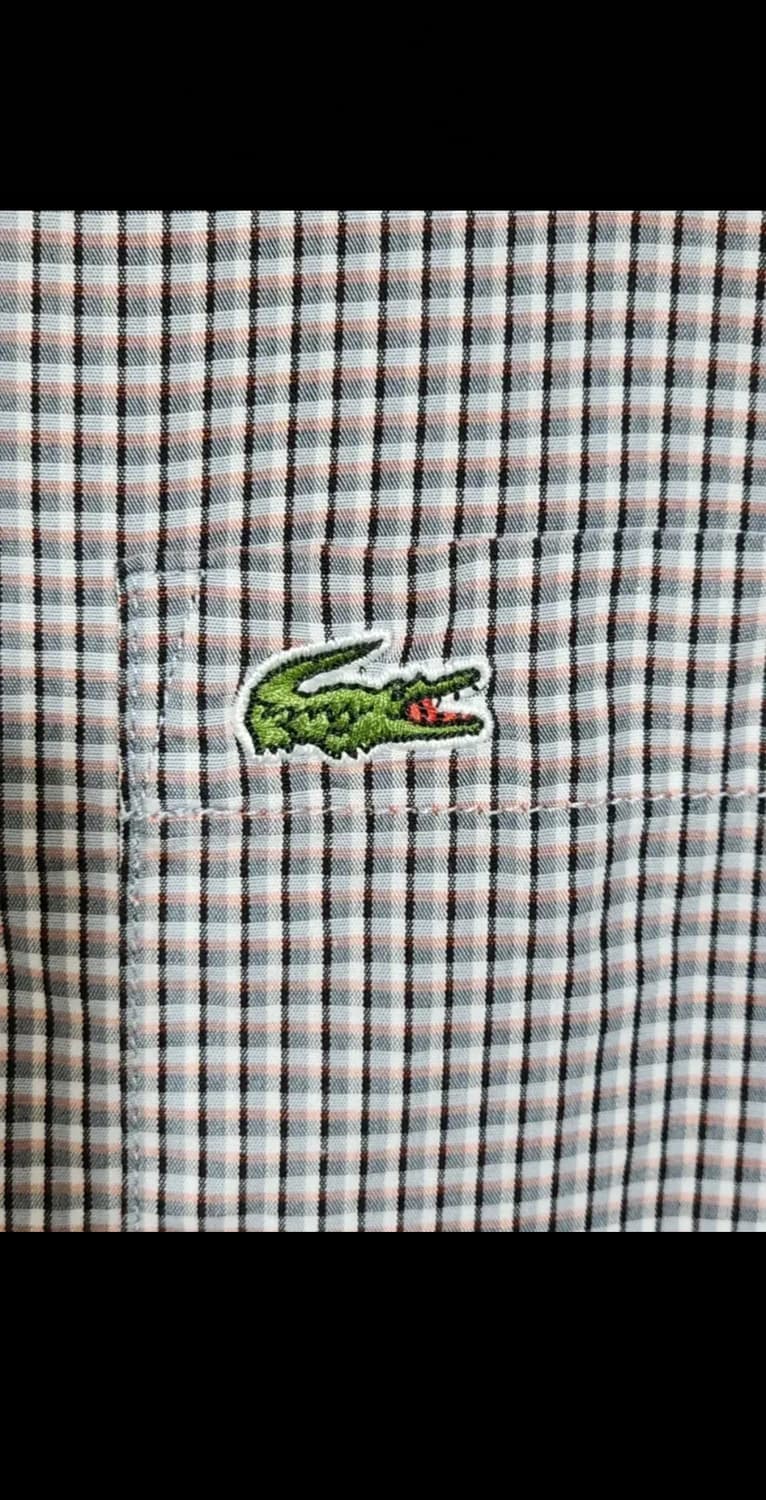 (S) 라코스테 셔츠 체크 남방 포켓 로고 캐주얼  상품이미지4