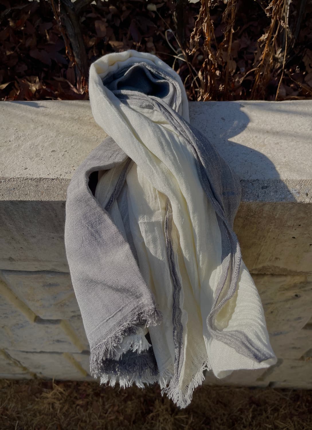 빈티지 투톤 크링클 머플러 (새상품) 유니섹스 상품이미지3