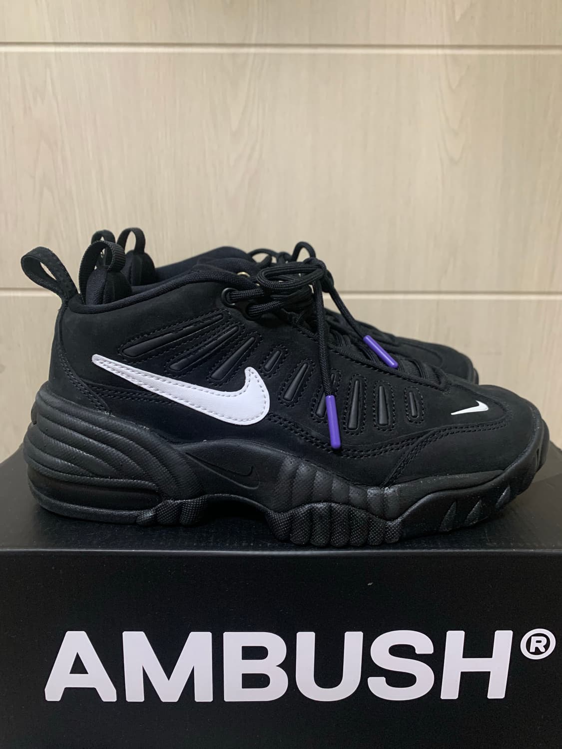 나이키 x 앰부쉬 에어 어저스트 포스 SP 블랙 앤 싸이킥 퍼플 상품이미지7