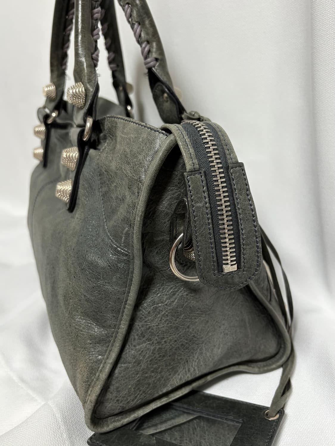 발렌시아가 자이언트 파트타임 모터백 그레이 상품이미지8