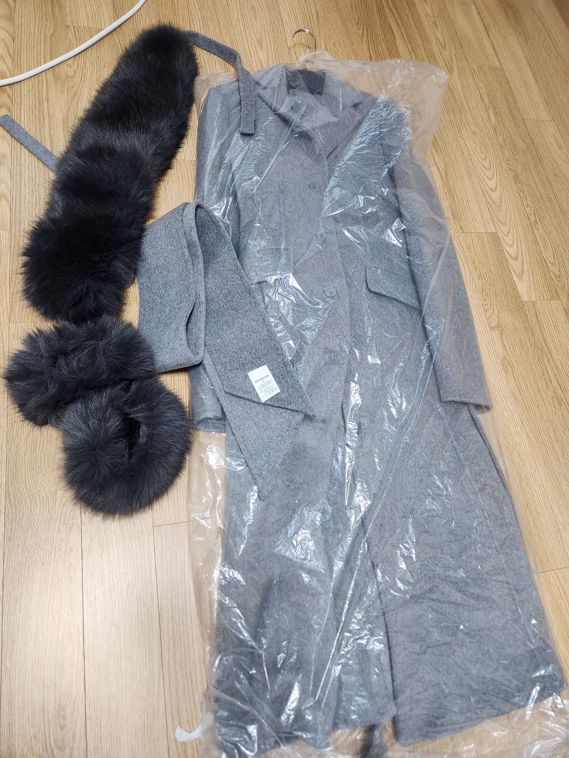 카인다미 캐시미어 프린세스라인 코트 그레이 풀세트 시착만,새상품컨디션 상품이미지4