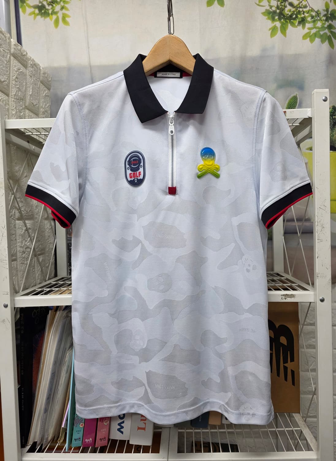 마크앤로나 남성 골프반팔티 105 카모플라쥬 반집업 폴로셔츠 MM81 상품이미지1