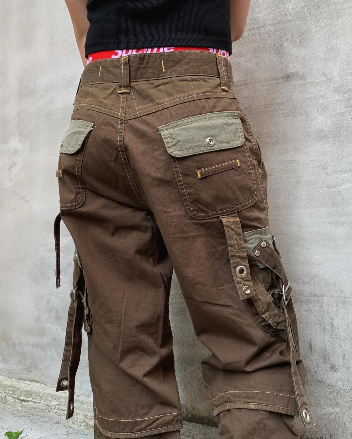 스트랩 디테일 멀티포켓 카고팬츠 상품이미지5