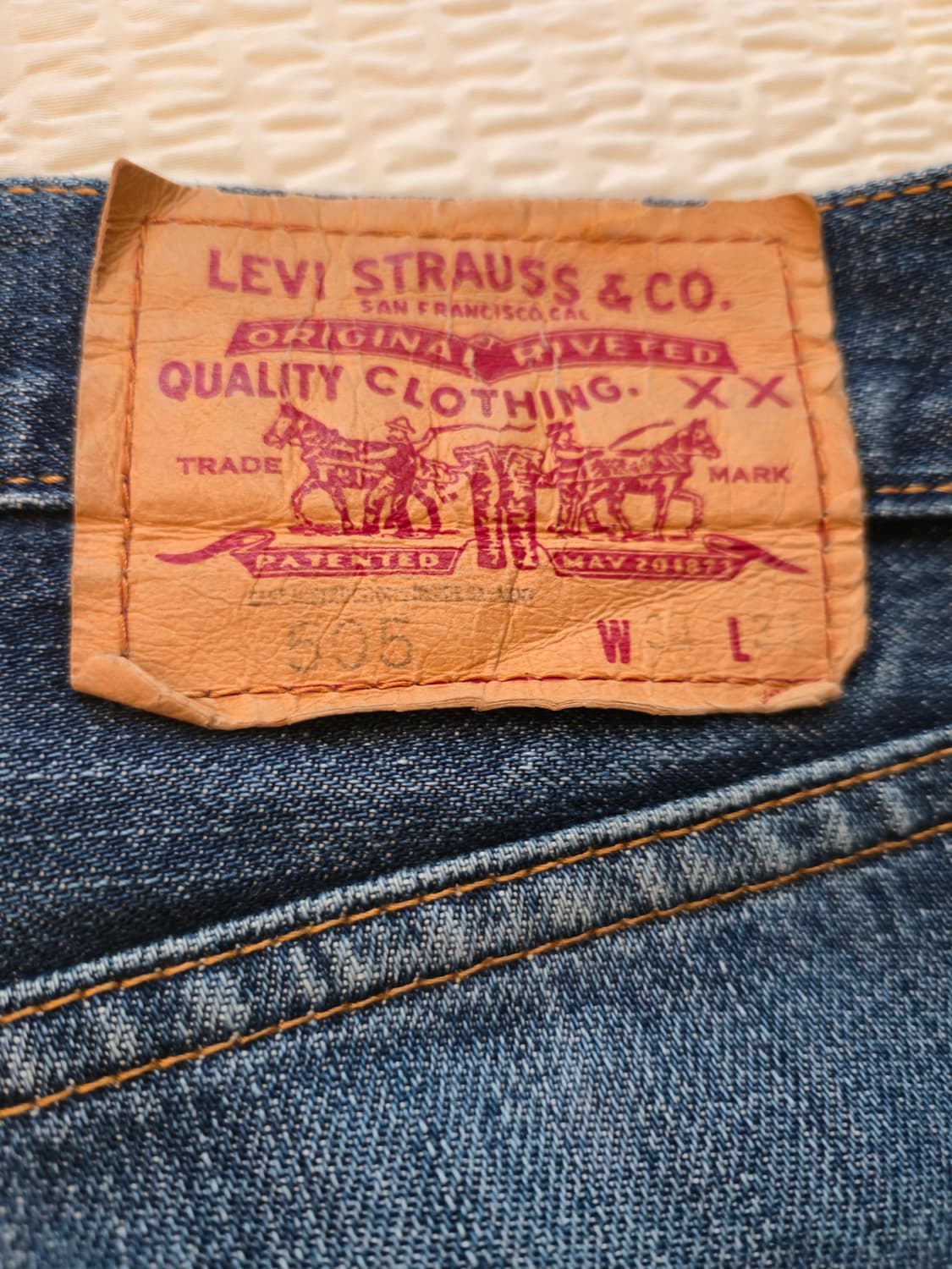 리바이스 505 34 데님 청바지 상품이미지5