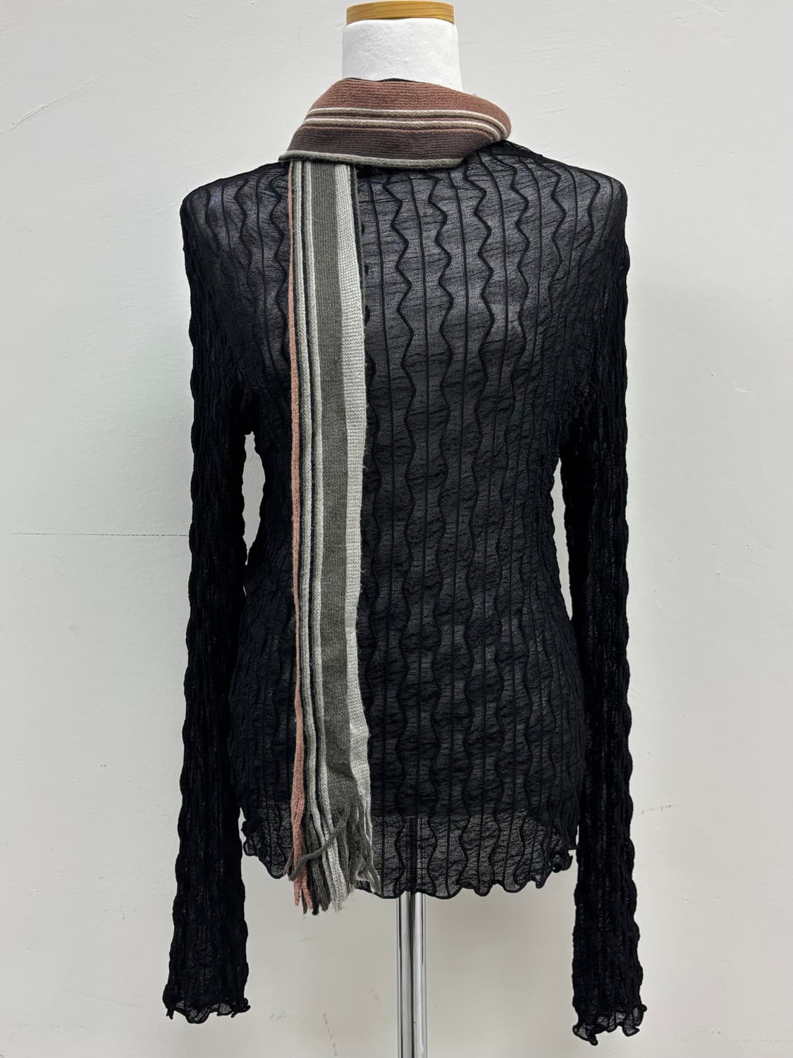 빈티지 브라운 목도리 상품이미지1