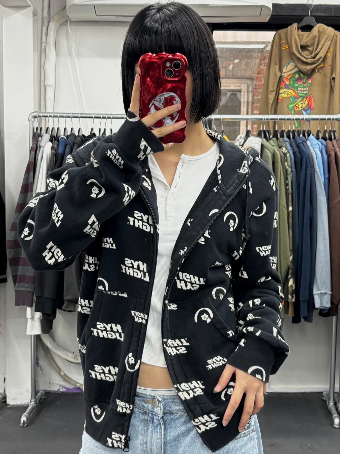 히스테릭 글래머 써클 걸 후드집업 상품이미지4