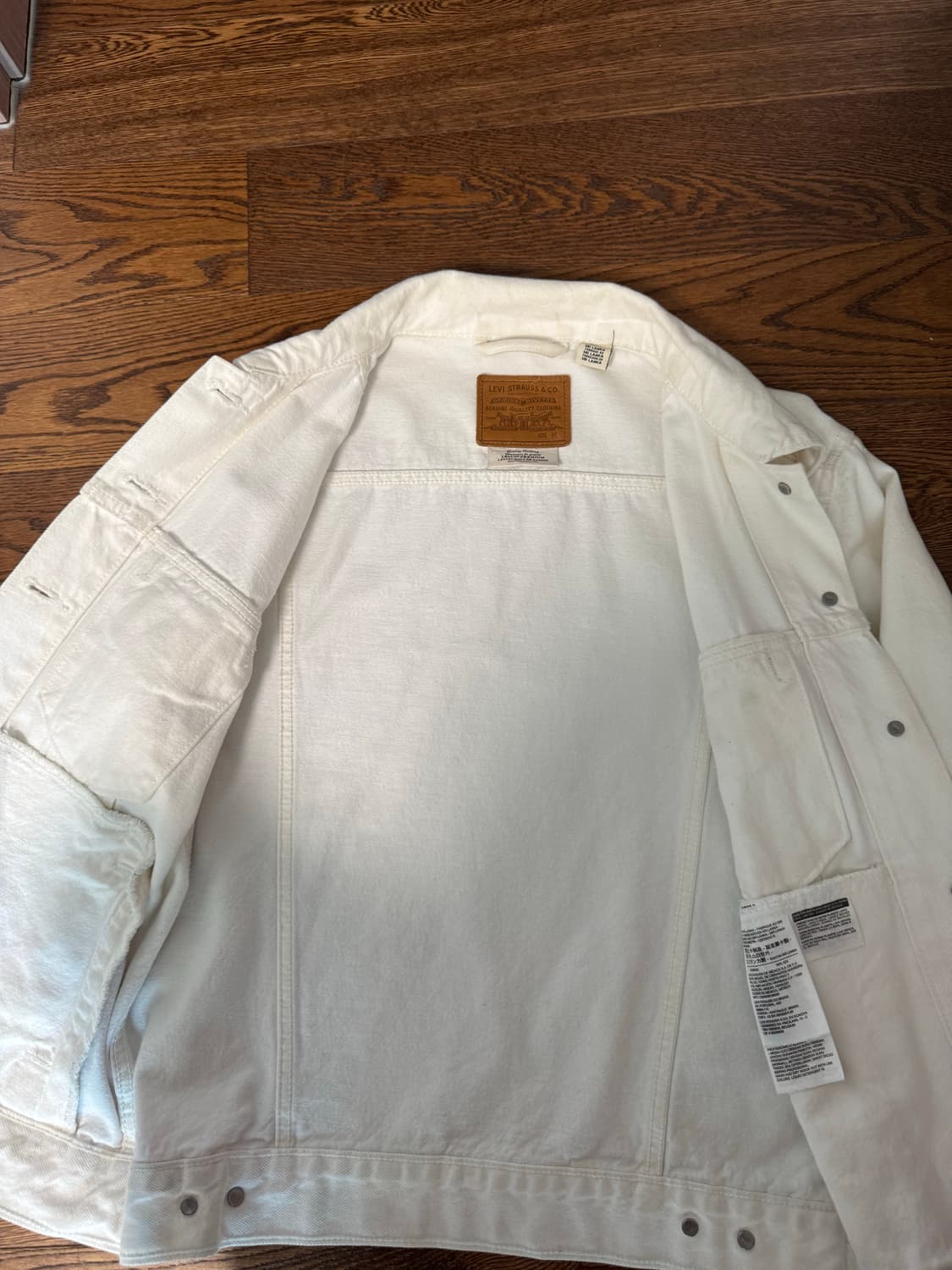 리바이스 화이트 데님 자켓M 상품이미지3