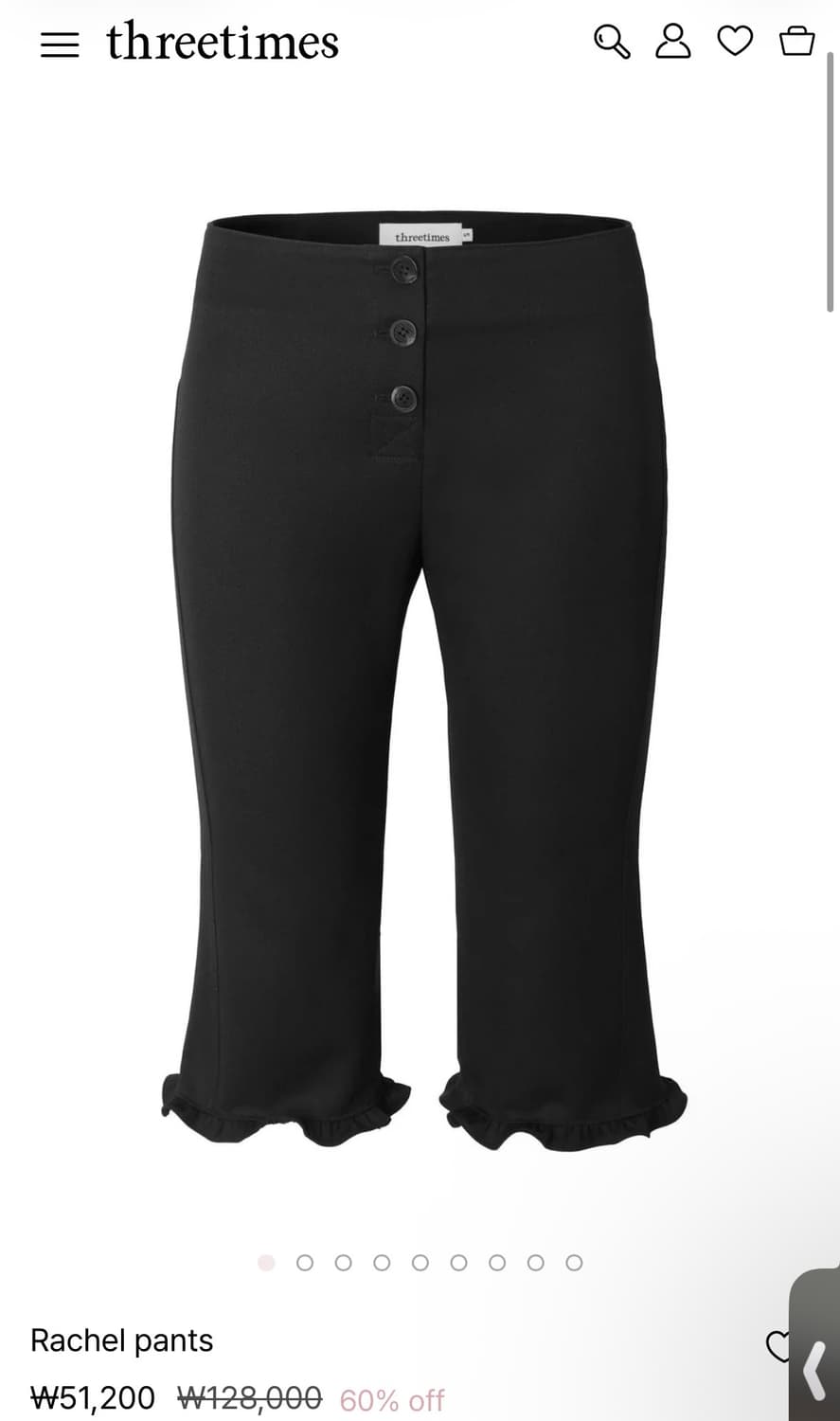 쓰리타임즈) Rachel Pants BK M 상품이미지1