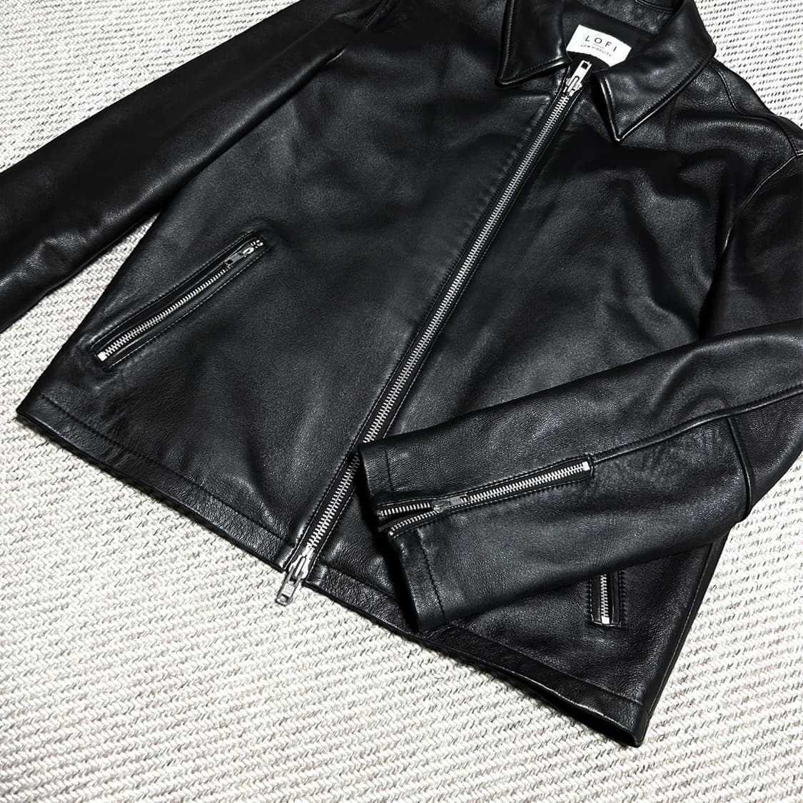 [L] LOFI 로파이 천연 소가죽 투웨이 싱글 가죽자켓 상품이미지4