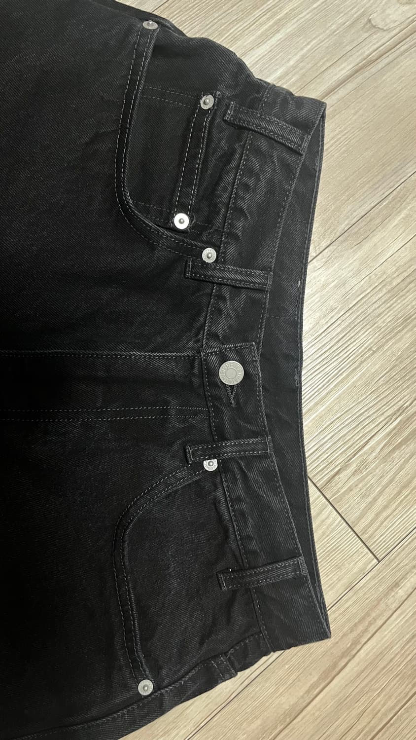 디스이즈네버댓 릴렉스드 핏 데님 블랙 [S] 상품이미지2