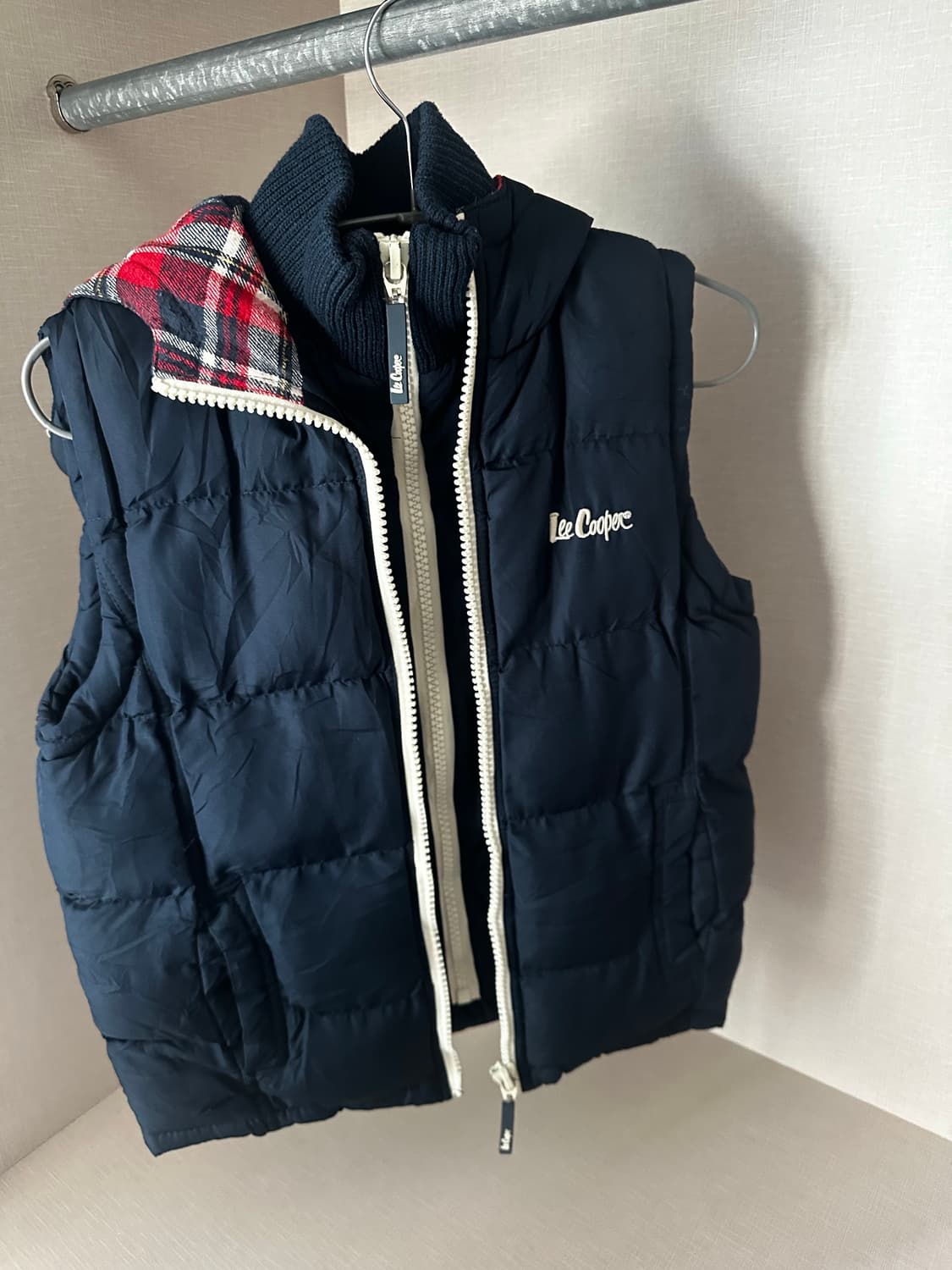 빈티지 레이어드 패딩조끼 상품이미지1