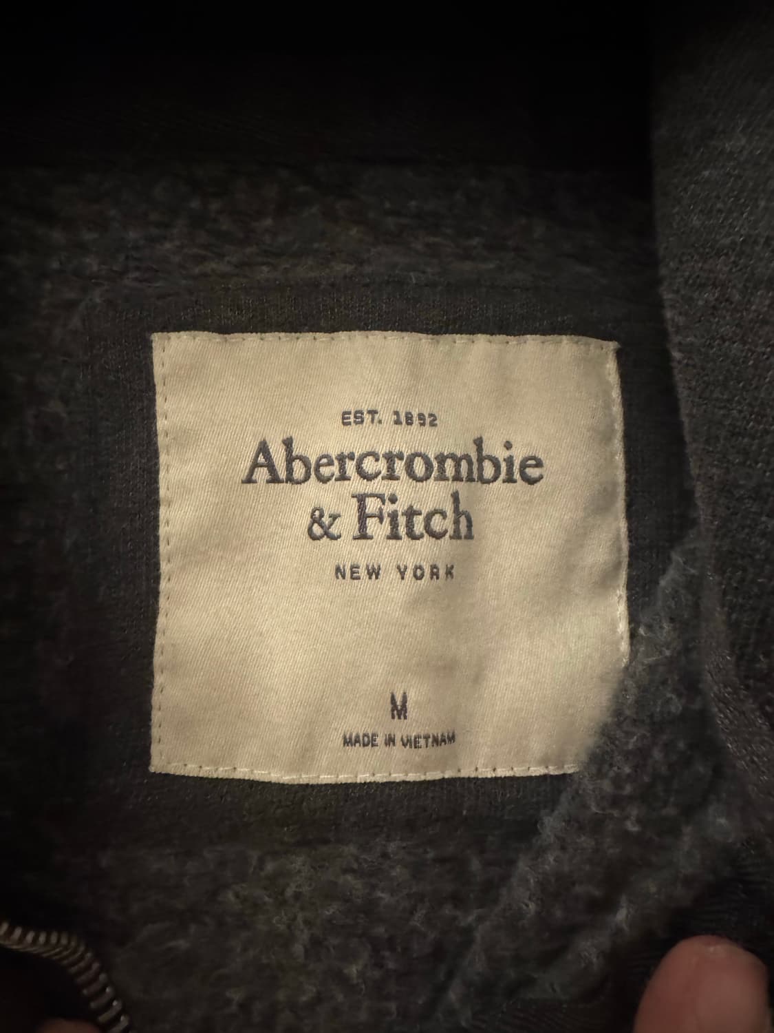 아베크롬비 그레이 + 화이트패치 후드집업 상품이미지3