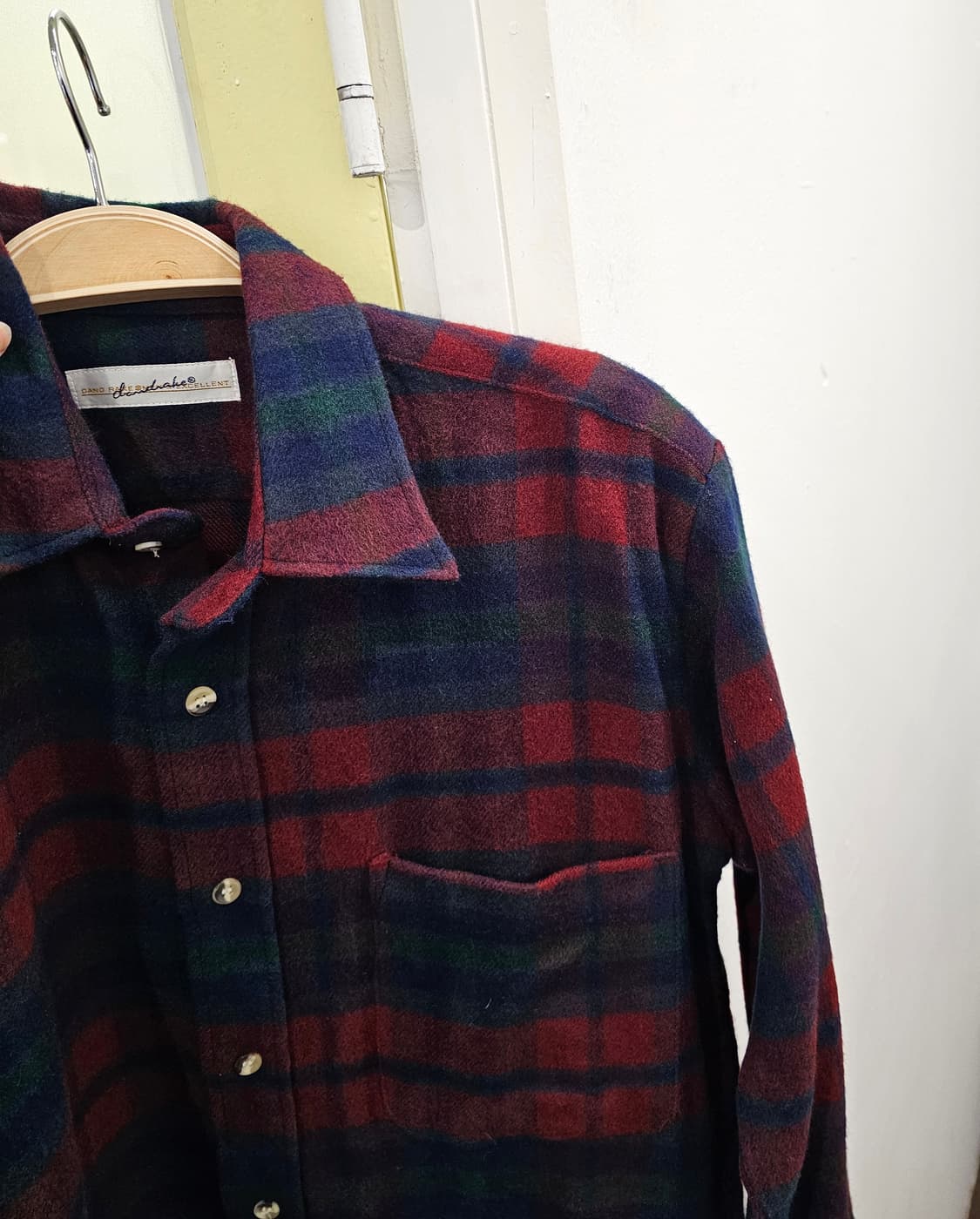 Dand Rake 레드 체크 플란넬 셔츠 상품이미지5