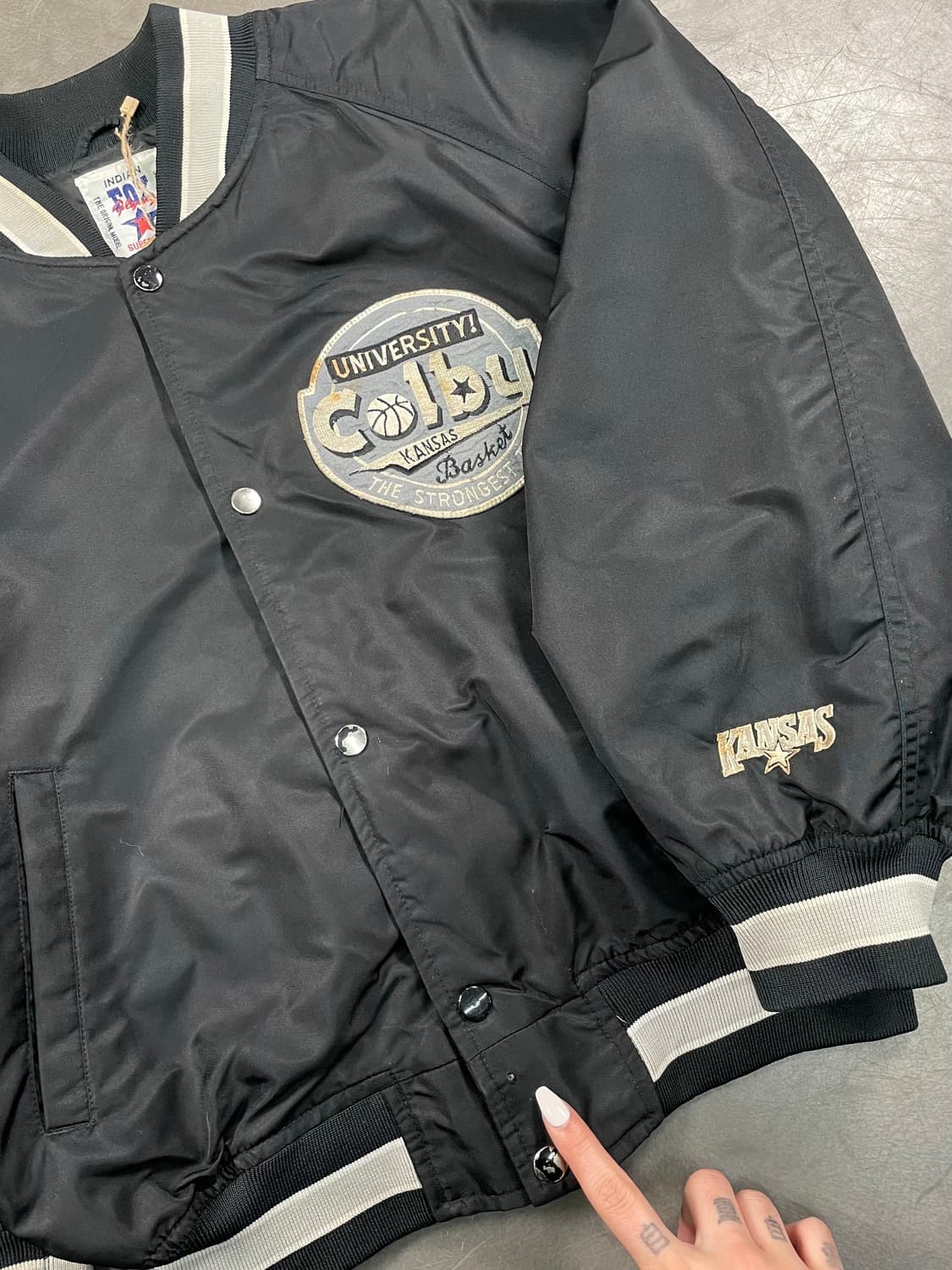 빈티지 스펠아웃 바시티 자켓 상품이미지6