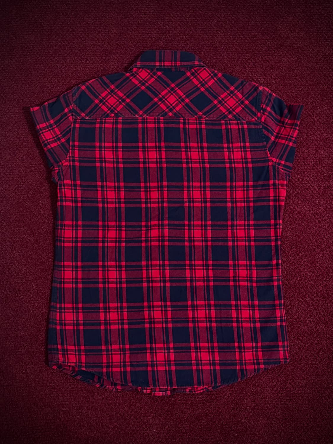 디키즈 레드/네이비 체크 셔츠 M 상품이미지2