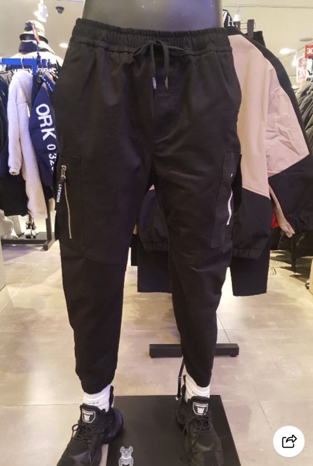 라이프워크 블랙 조거 카고바지 81 상품이미지1