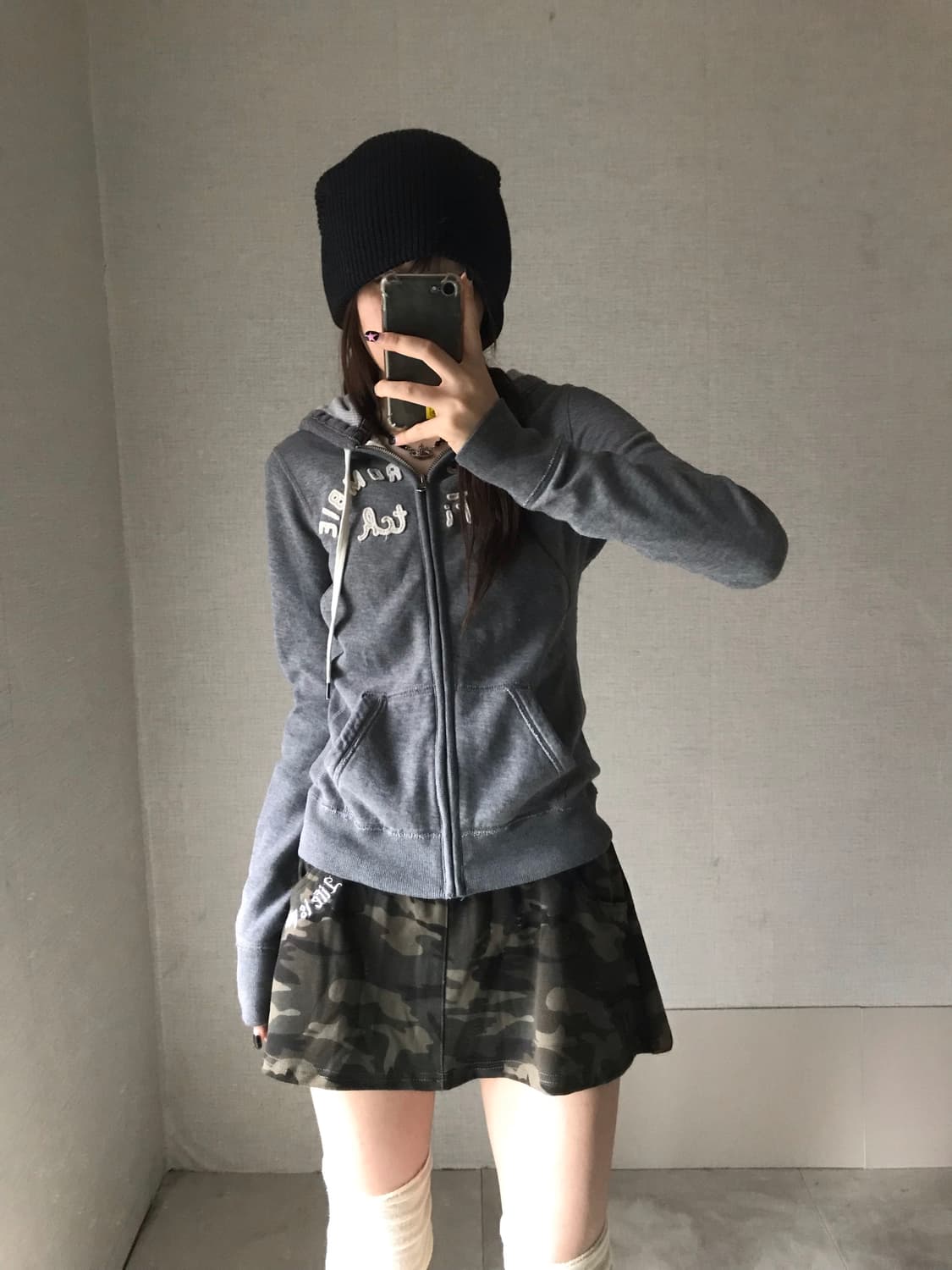 아베크롬비 그레이 슬림핏 후드집업 상품이미지5