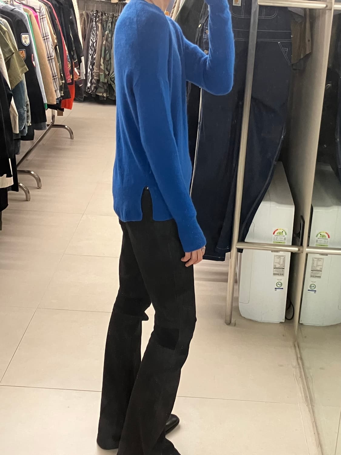 띠어리 블루 캐시미어 니트 M 상품이미지7