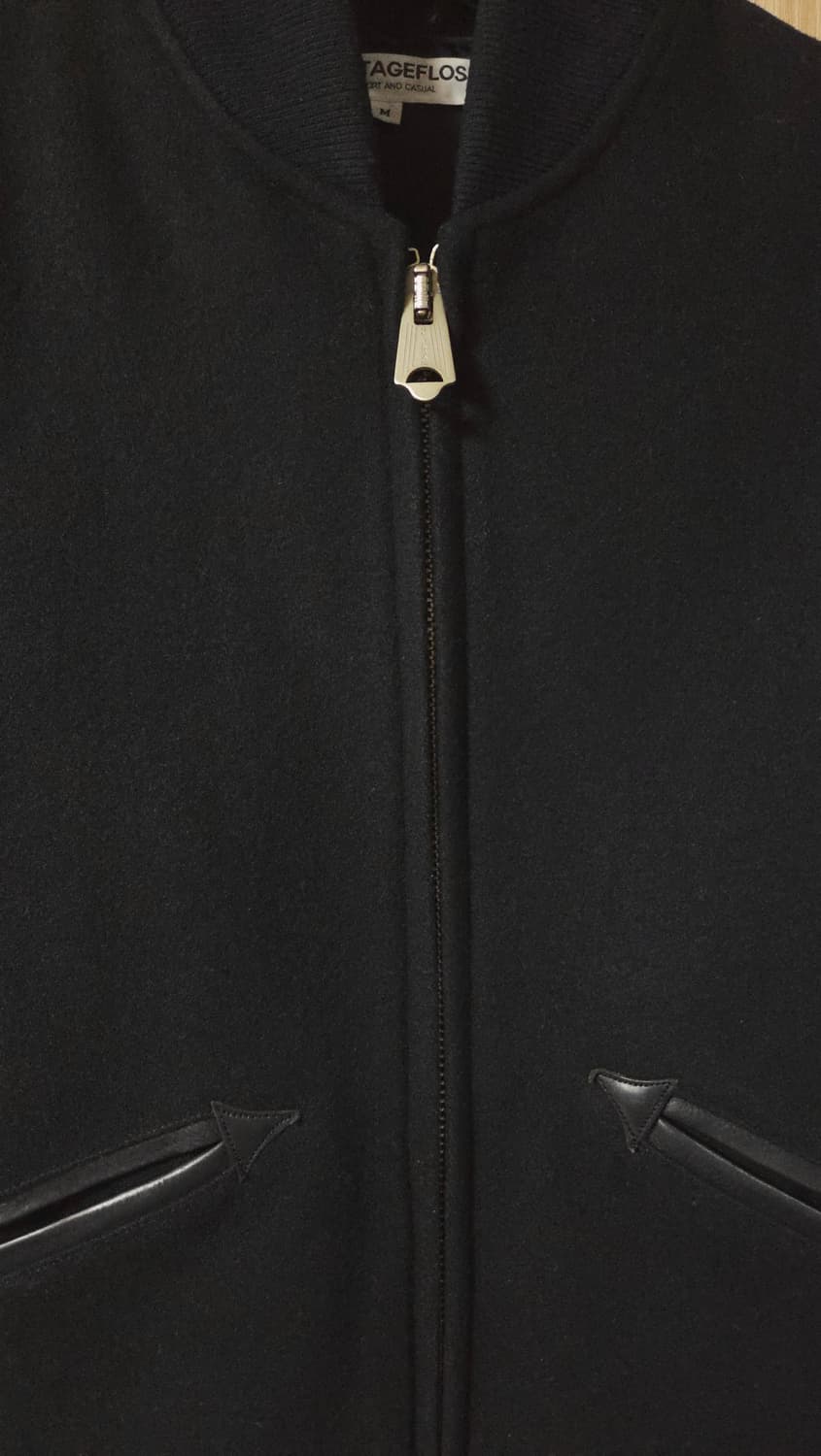 (착샷) 헤리티지플로스 레더 바시티 자켓 상품이미지4