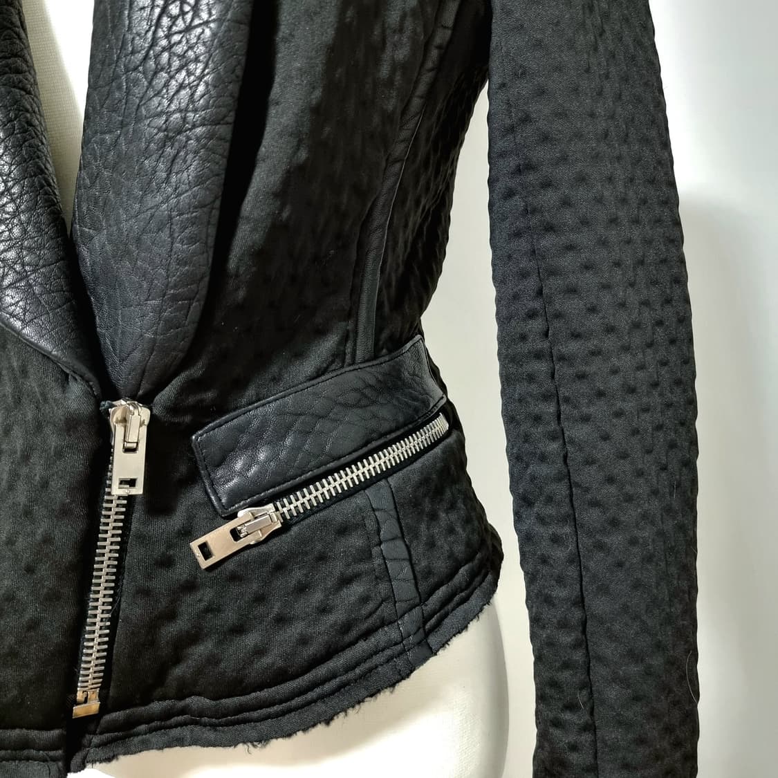 IRO 이로 퀼팅자켓 가죽자켓 레더트리밍 (44~날씬55) 상태최상 상품이미지4