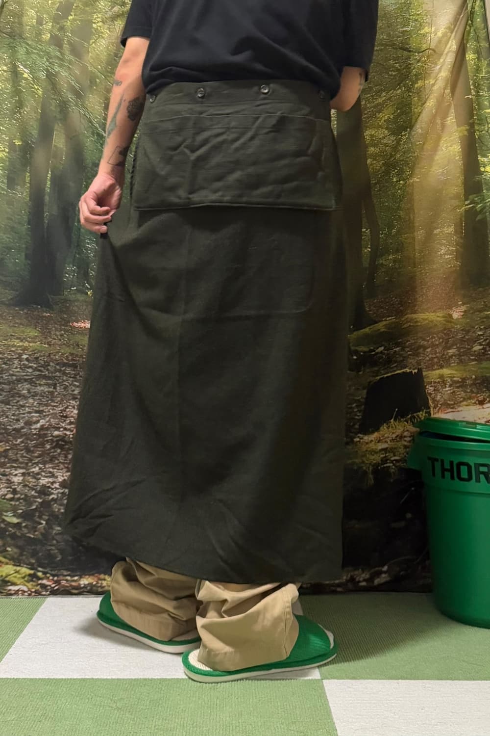 엔지니어드가먼츠 레이어드 유틸리티 울 랩 스커트 상품이미지1