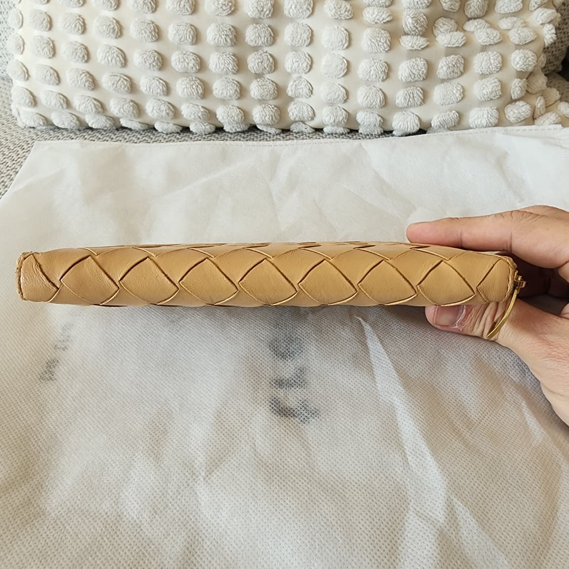 정품 보테가베네타 인트레치아토 지퍼 어라운드 장지갑 상품이미지7