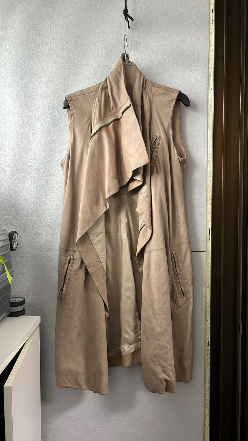 릭오웬스 하이넥 가죽 베스트 상품이미지1