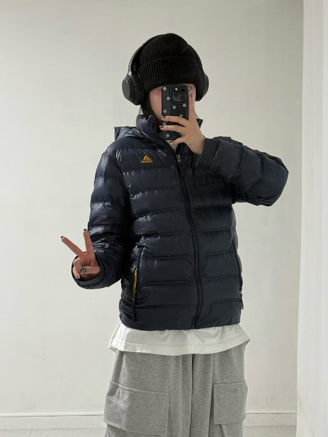 아디다스 네이비 구스 경량패딩 상품이미지4