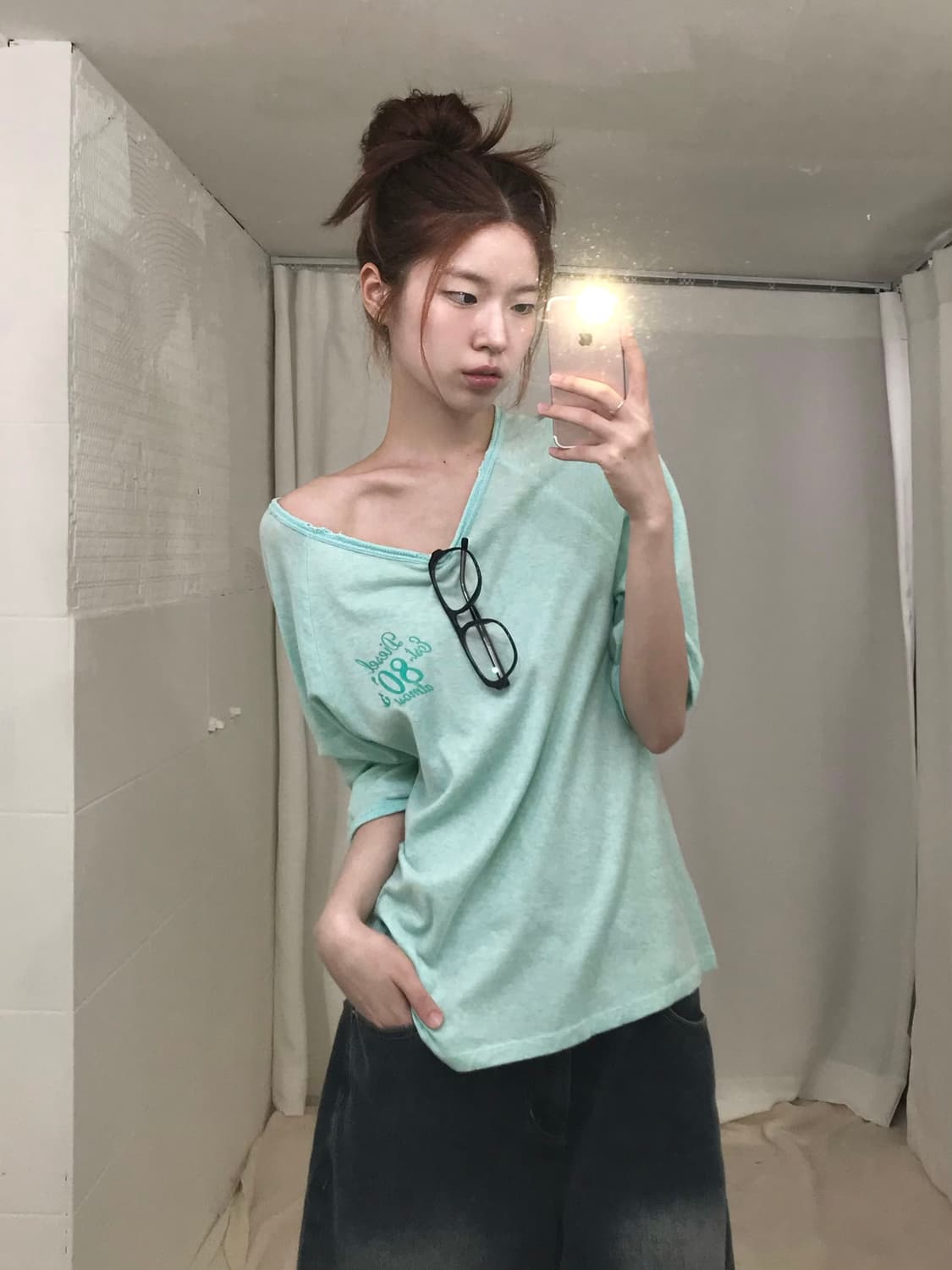 디젤 민트 그런지 7부 티셔츠 상품이미지1