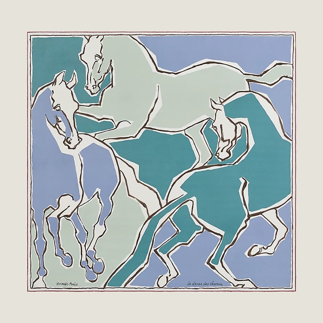 Hermes 에르메스 양면 까레 90 말들의 춤 새제품 상품이미지3