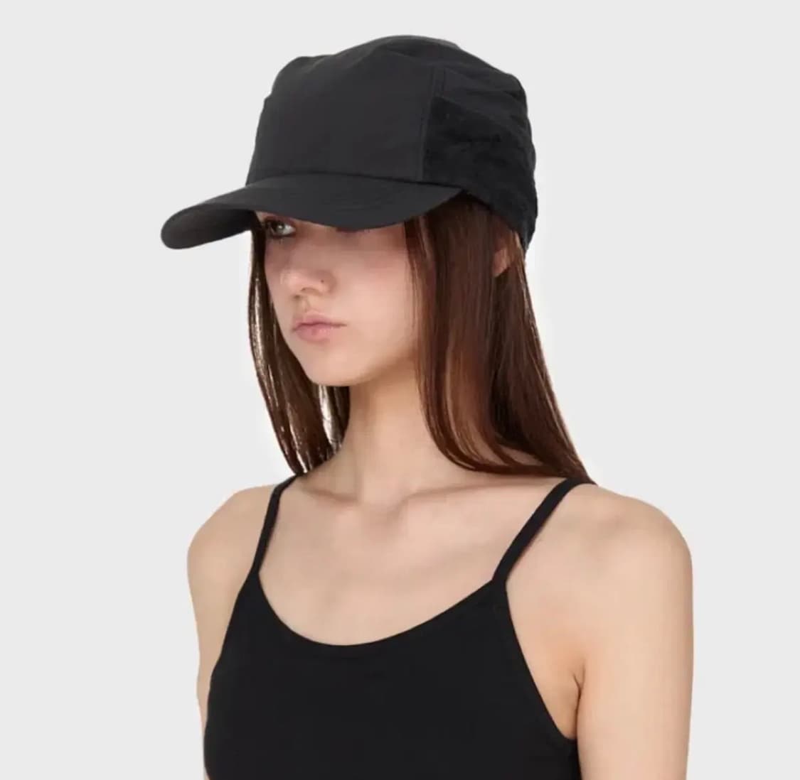 썬번프로젝트 펀칭 스카프 캡 블랙 상품이미지1