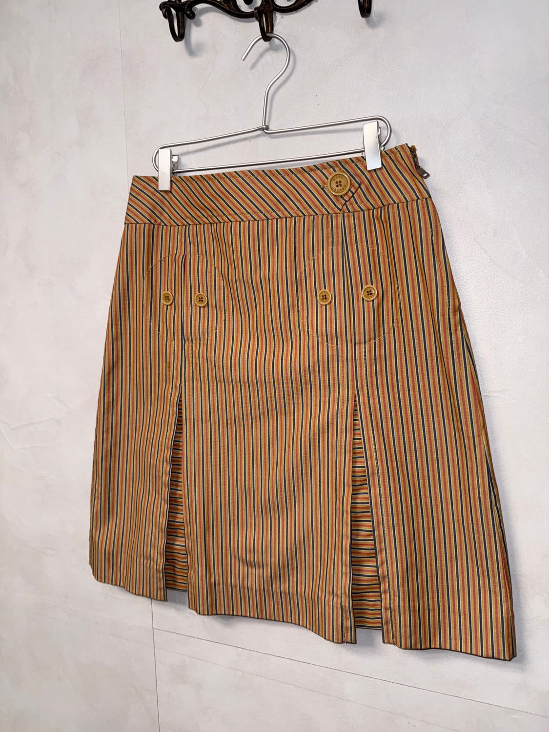 Marc Jacobs orange blue stripe pleats sk 상품이미지2