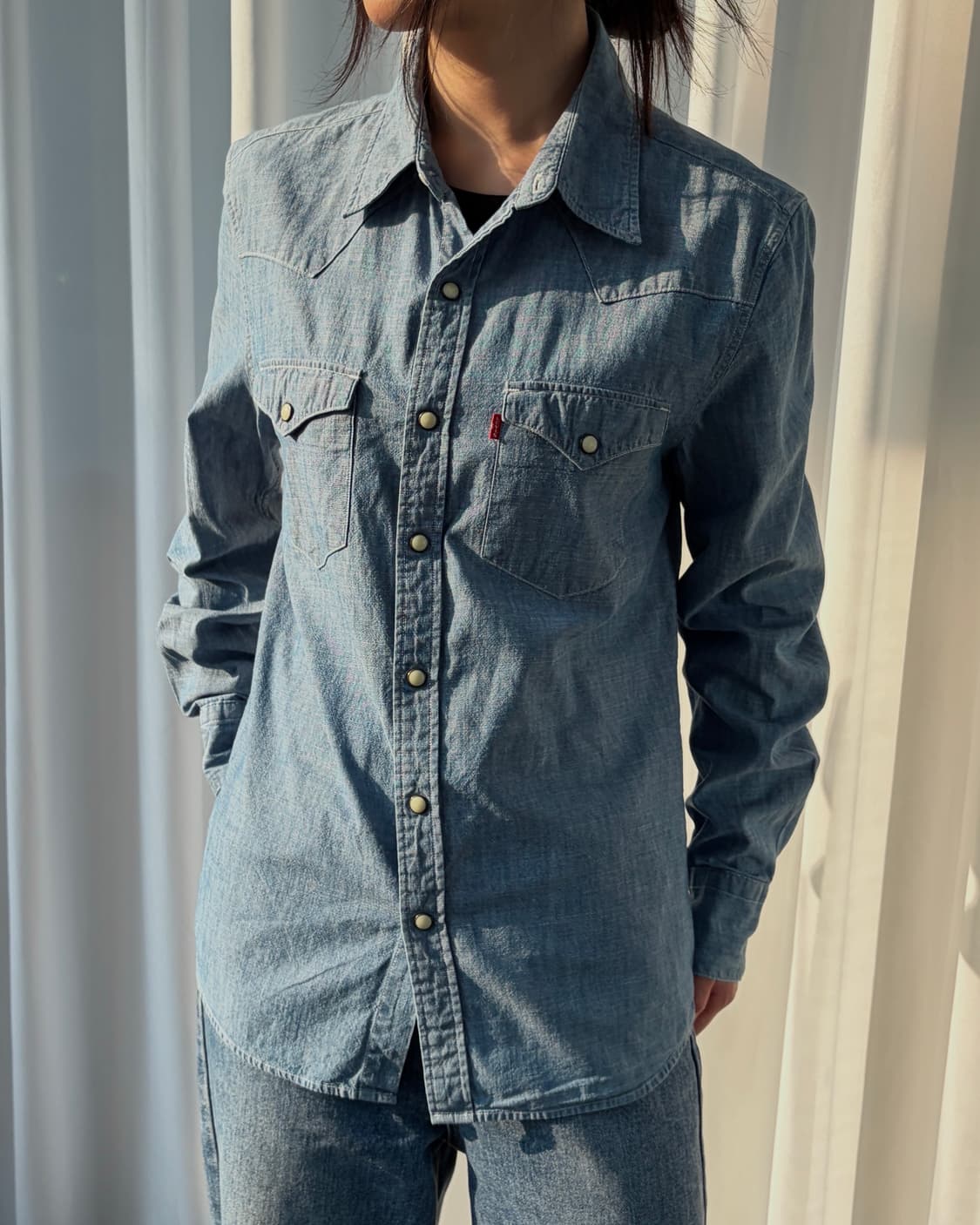 [S]리바이스 샴브레이 웨스턴 셔츠 상품이미지3