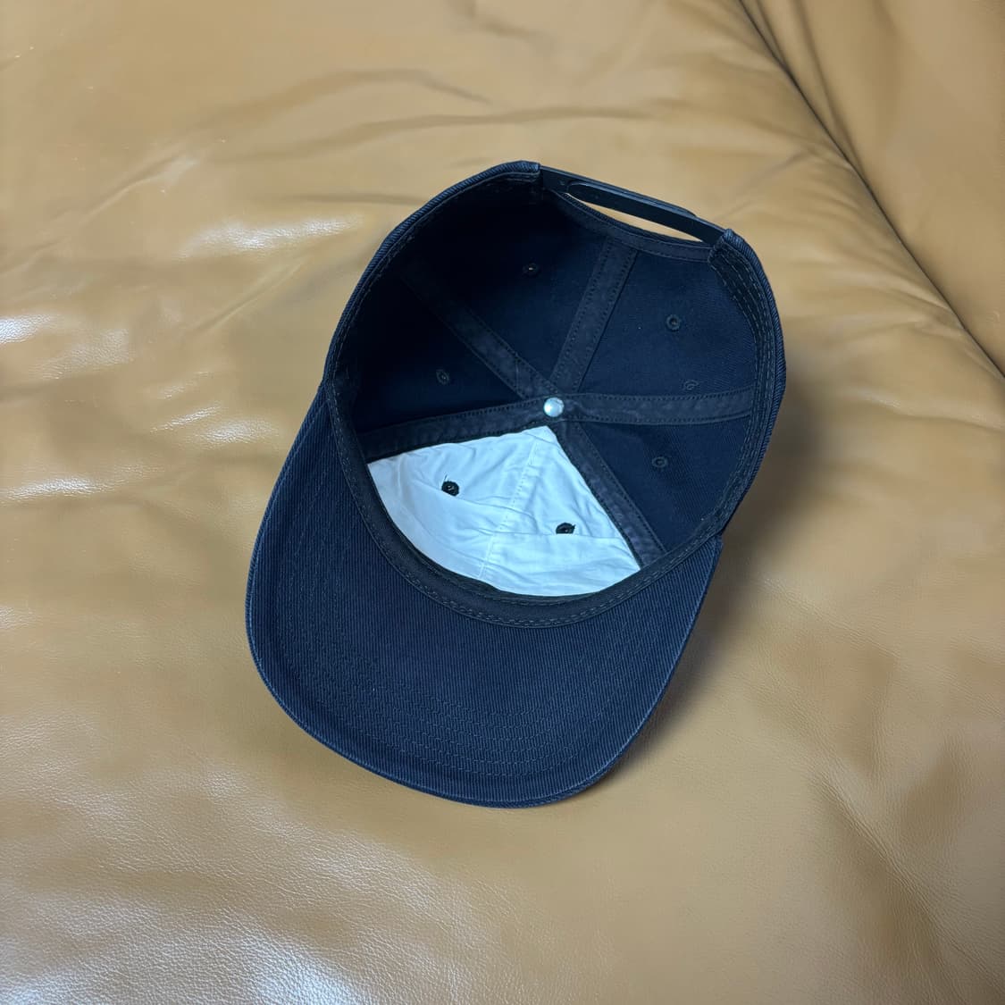 Supreme 슈프림 블랙 6패널 볼캡 모자 (Washed Black) 상품이미지6