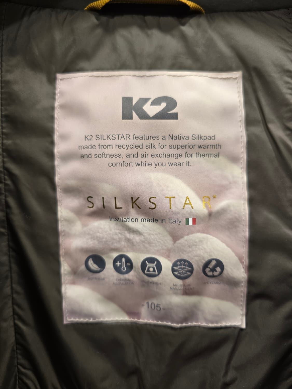 거의새거) K2 실크스타 퀼팅 구스다운 경량패딩105~110 상품이미지9