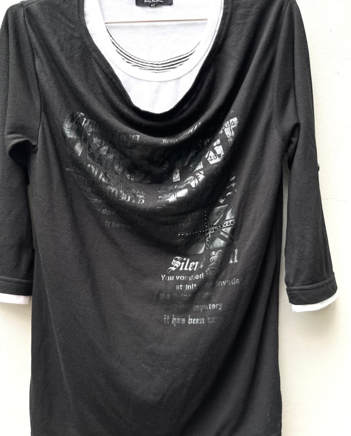 Beamere scarf layered drape top 상품이미지3