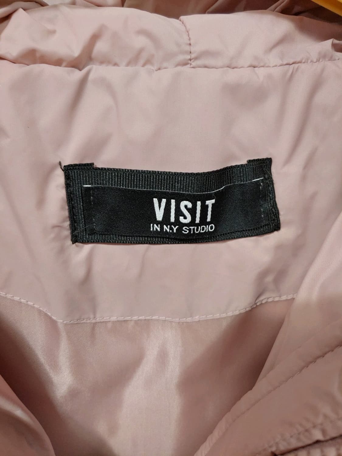 비지트인뉴욕 핑크 롱 후드 패딩 점퍼 55 상품이미지3